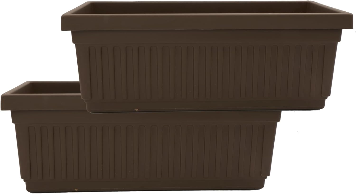 Venetian Window Planter Box for Herbs & Flowers - 24 in Chocolate