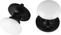 NCL White Door Knobs Keyless Porcelain Door Levers - Classic Bath Fit