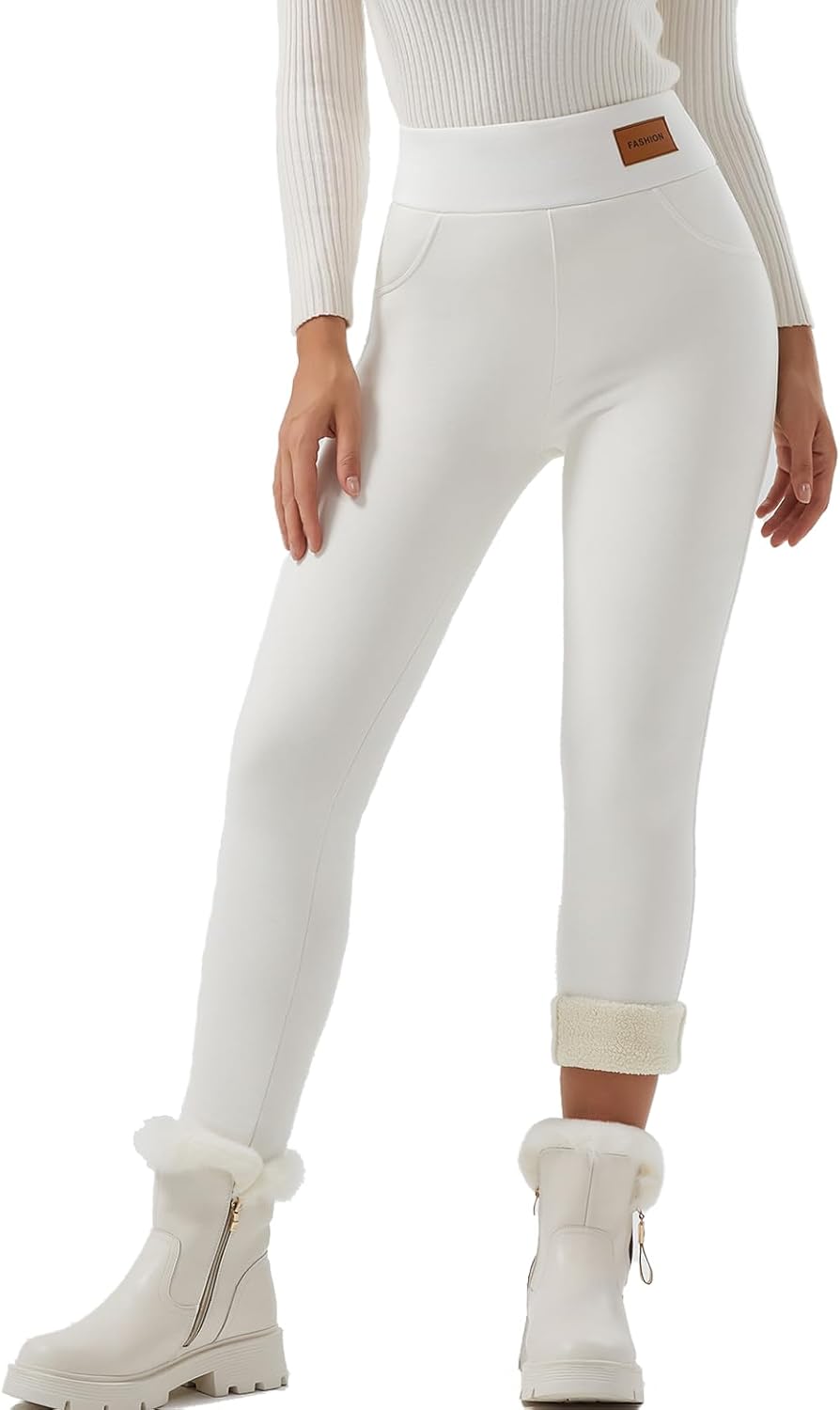 Women Sherpa Lined Leggings for Winter Warmth and Comfort