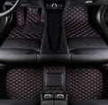 Customized Car Floor Mats Black Red - Universal Fit for 99% Cars