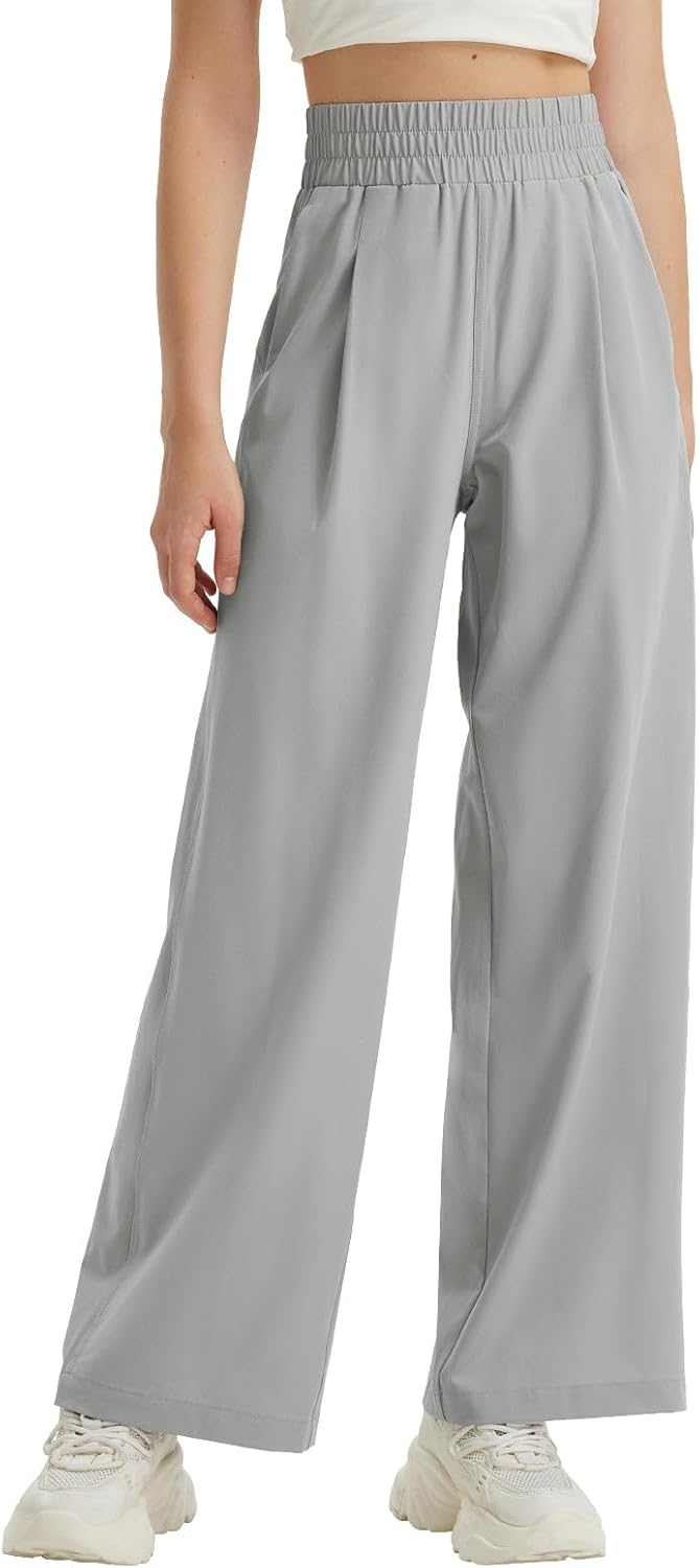 Baleaf Women's Track Pants Lightweight Athletic Wide Leg Design
