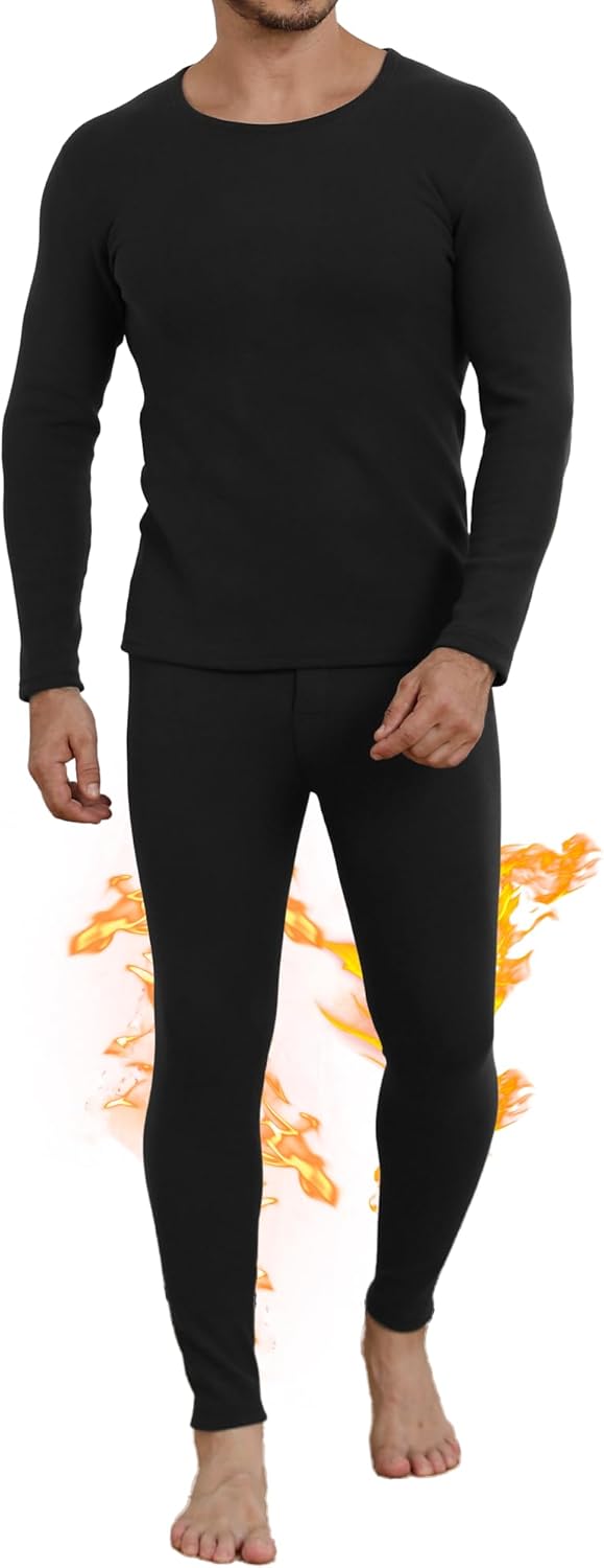 TRENDOUX Thermal Underwear for Men: Warm Wool Long Johns