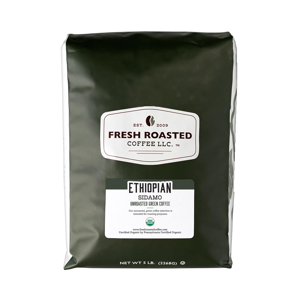 Unroasted Organic Ethiopian Sidamo Coffee for Home Roasting
