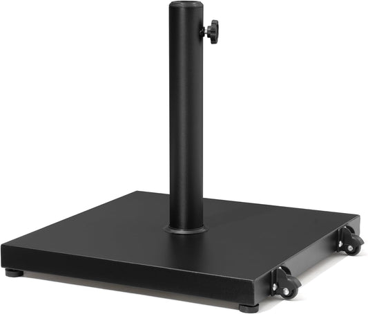 Patio Umbrella Base 43lbs Heavy Duty Stand with Wheels