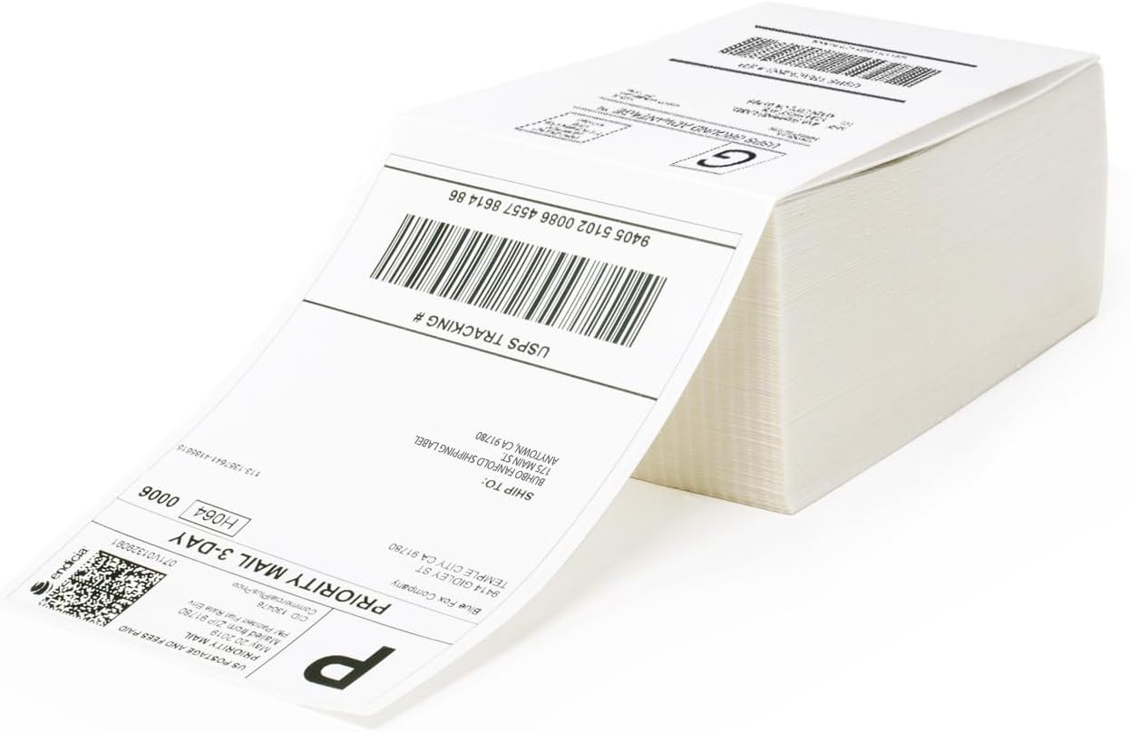Premium 4x6 Direct Thermal Labels - BPA Free - Zebra & Rollo Compatible - 500 Labels