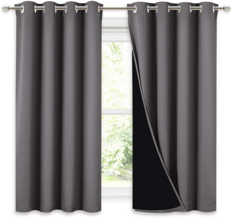 NICETOWN 100% Blackout Curtains for Noise Cancellation and Insulation