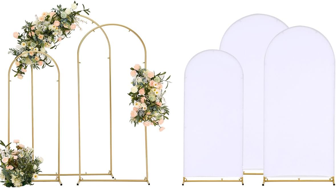 Vincidern Wedding Arch Backdrop Stand Set for Elegant Events