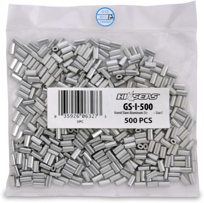 500 Durable Aluminum Crimp Sleeves for Saltwater Fishing Leaders
