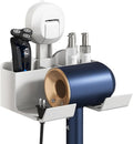 Hair Dryer Holder Wall Mounted Organizer - Space-Saving Bathroom Rack