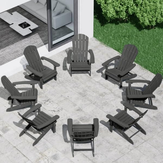 Adirondack Chairs Set of 8 - Durable Outdoor Seating for All