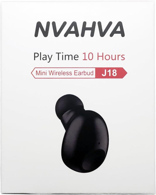 NVAHVA Bluetooth Earpiece: 10 Hrs Playtime Hands-Free Mono Headset
