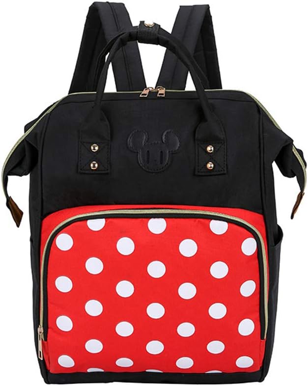Waterproof Polka Dot Diaper Backpack - Stylish & Functional!