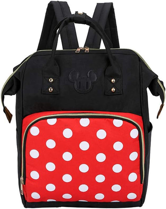 Waterproof Polka Dot Diaper Backpack - Stylish & Functional!