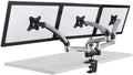 Triple Monitor Desk Mount Spring Arm Clamp Base - Silver - Triple