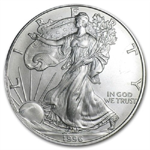 1996 Ounce American Silver Eagle Coin with Certificate of Authenticity