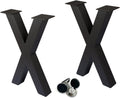 Taelakeni 16 in X Shape Bench Legs - Sturdy Metal Table Legs