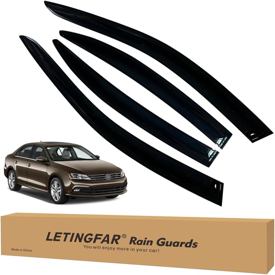 Window Visors Rain Guards for Volkswagen Jetta 2011-2018