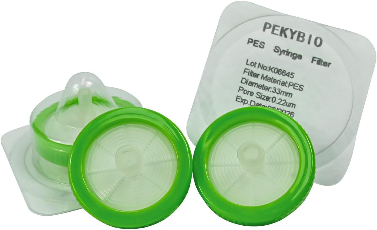 Sterile Syringe Filter PES Hydrophilic 0.22m Pore Size Pack of 50