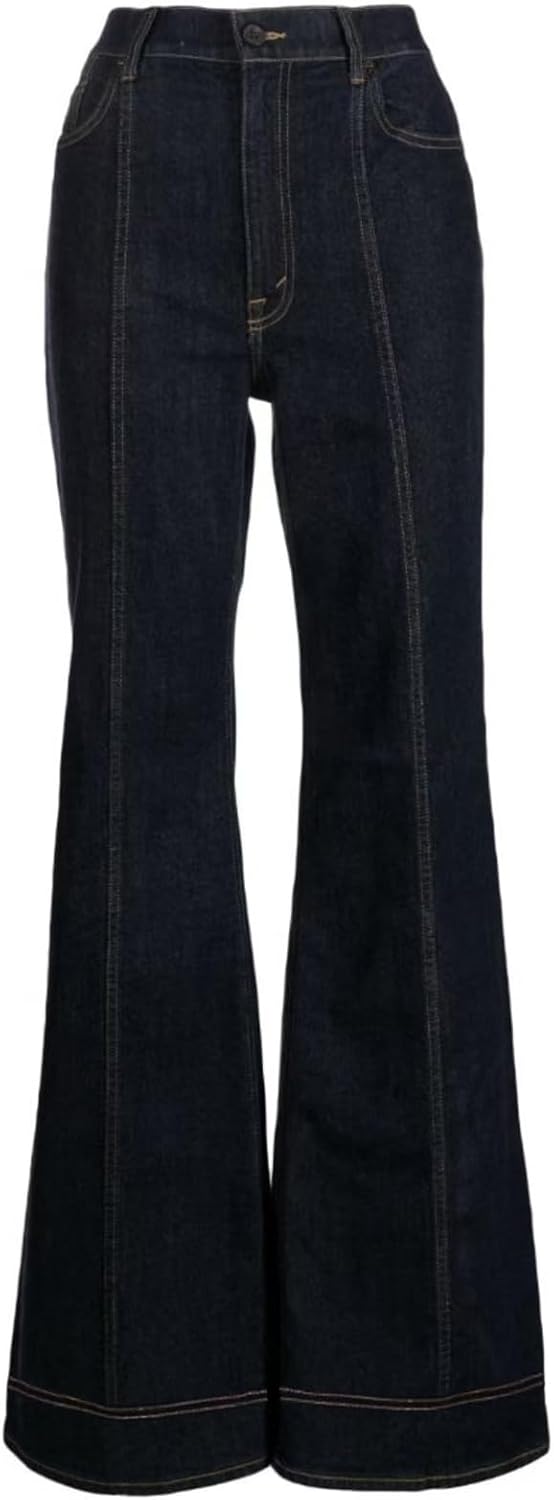 Ripped High Waisted Bell Bottom Jeans for Women Flared Denim