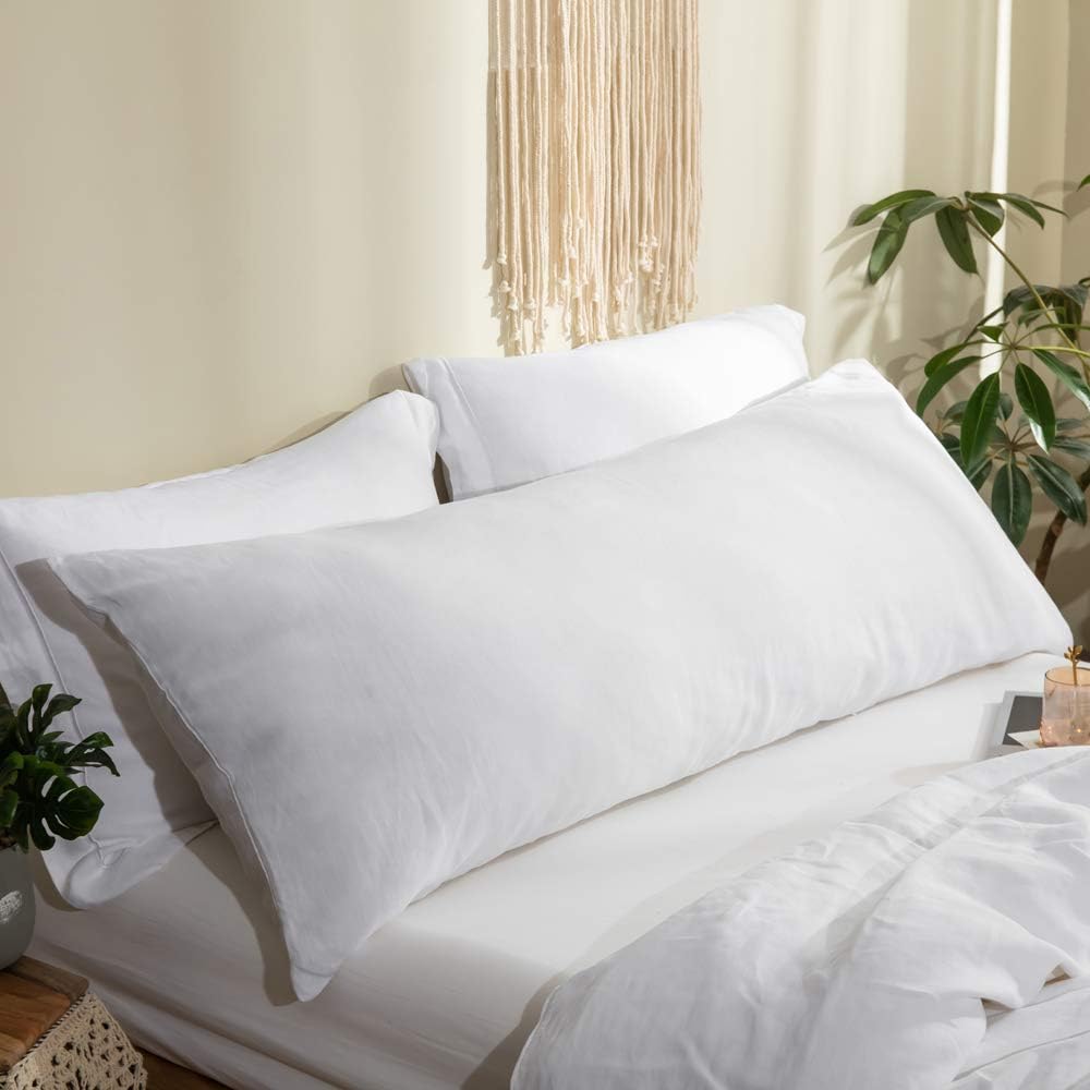 Simple&Opulence Body Pillow Cover 20 x 54 in Pure Linen Softness