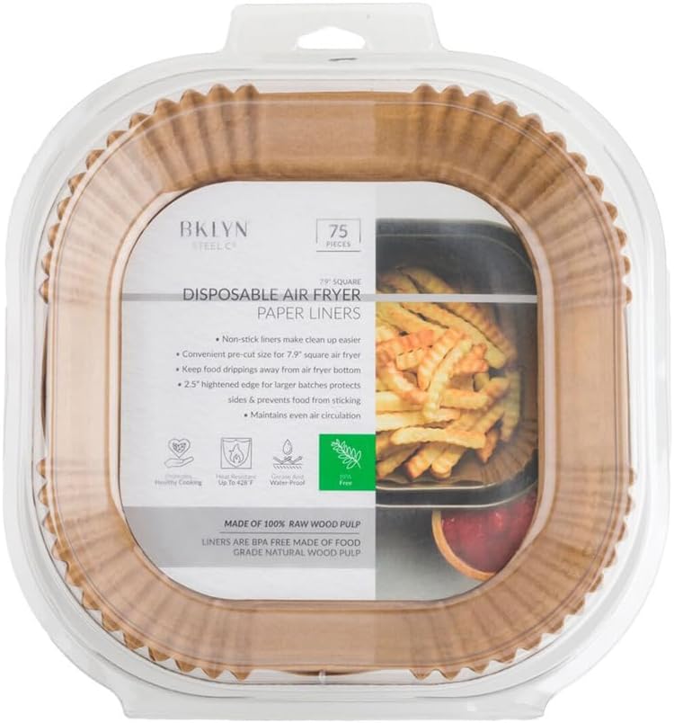 Non-Stick Air Fryer Liners, 75pcs: Easy Cooking!