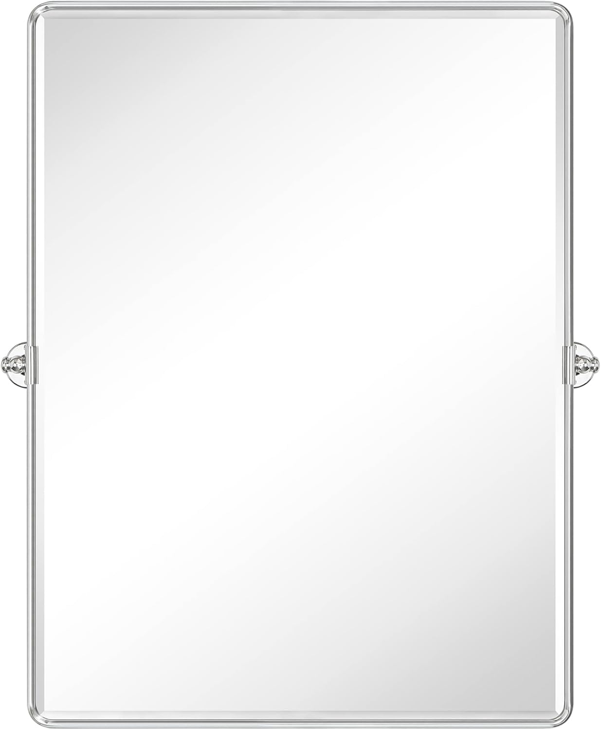 TEHOME Large Metal Framed Rectangle Pivot Bathroom Mirror