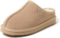 Fireside Genuine Shearling Clog Slippers - Cozy Everyday Comfort