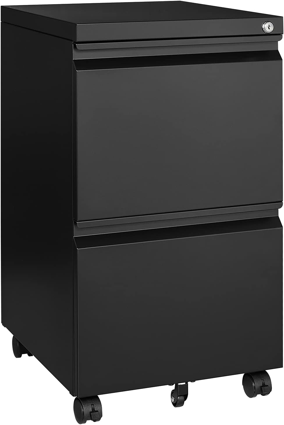MIIIKO 2 Drawer File Cabinet on Wheels for Home Office Use