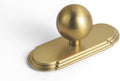 Goo-Ki 1.0 in Brushed Gold Cabinet Knob with Backplate - Classic