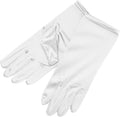 Shiny Stretch Satin Dress Gloves Wrist Length 2BL - Elegant Fit