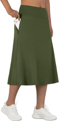 Women's 28in Midi Skorts with Pockets - High Waist Athletic Skort