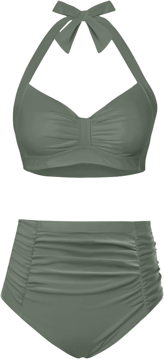 High Waisted Bikini Set for Women with Tummy Control Style