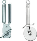 Stainless Steel Can Opener and Pizza Cutter Set for Kitchen