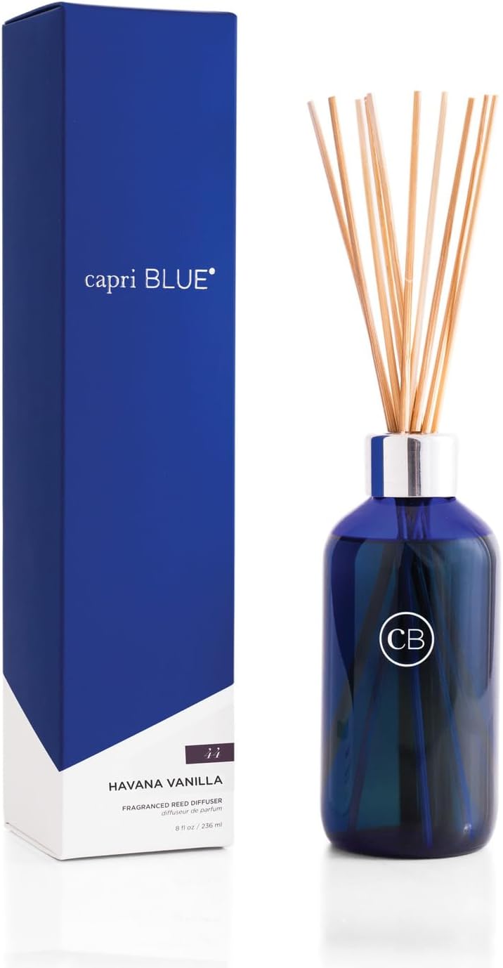 Capri Blue Havana Vanilla Reed Diffuser Set for Home Fragrance