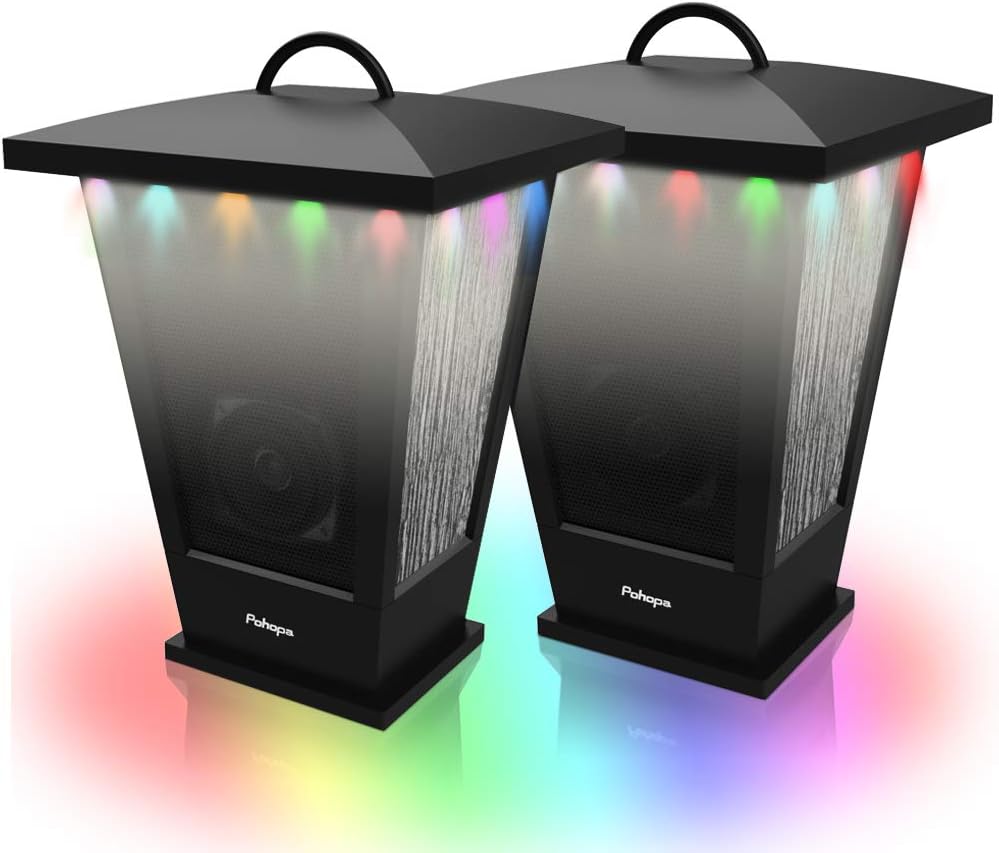 Immersive Stereo Sound: pohopa 20W Dual Pairing LED Speaker