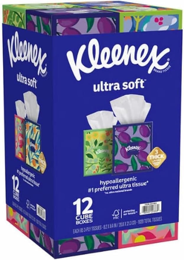 Ultra Soft 3-Ply Facial Tissues for Gentle Care and Comfort