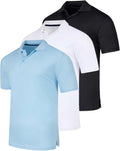 Men's Quick-Dry Athletic Polo 3 Pack - Big & Tall Friendly