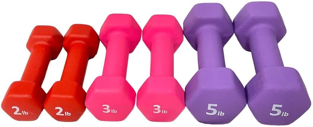Neoprene Coated Dumbbell Hand Weight Set for Muscle Toning