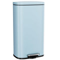 Arlopu 30L Step Trash Can, Stainless Steel Soft-Close Lid - Quiet