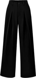 Women High Waist Palazzo Pants - Comfortable Wide Leg Trousers Capris