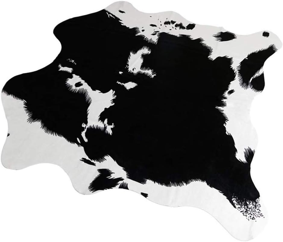 Cute Cow Print Rug for Home - Soft Faux Cowhide Area Carpet