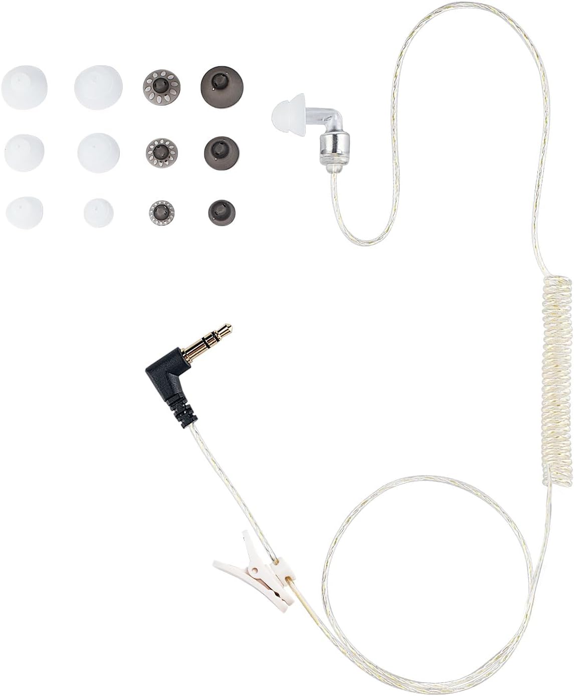 Tubeless Covert 1 Pin 3.5mm Listen Only Earpiece for Professionals