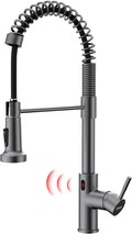 GIMILI Black Stainless Touchless Kitchen Faucet with Pull Down Sprayer