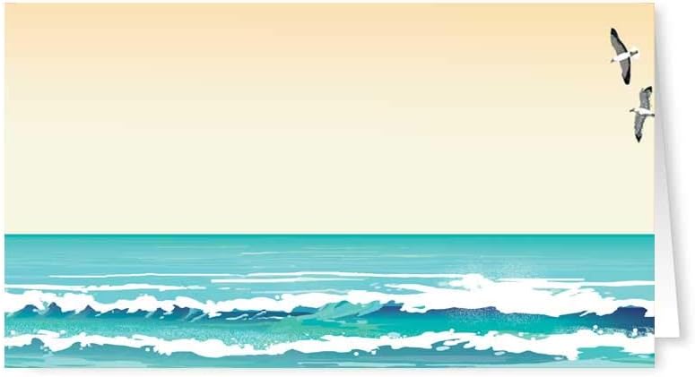 Ocean View Beach Place Cards - Elegant Seating Solution