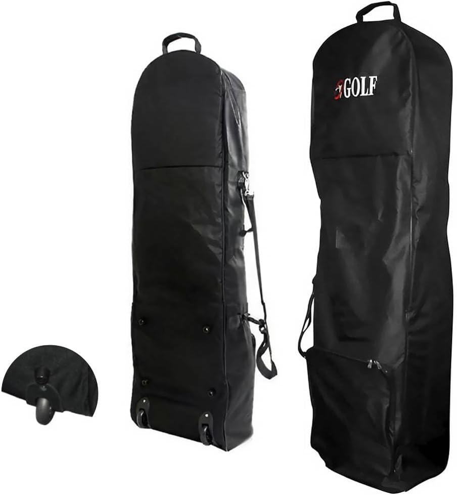 Water-Resistant Golf Bag Travel Cover with Wheels - Lightweight & Durable!