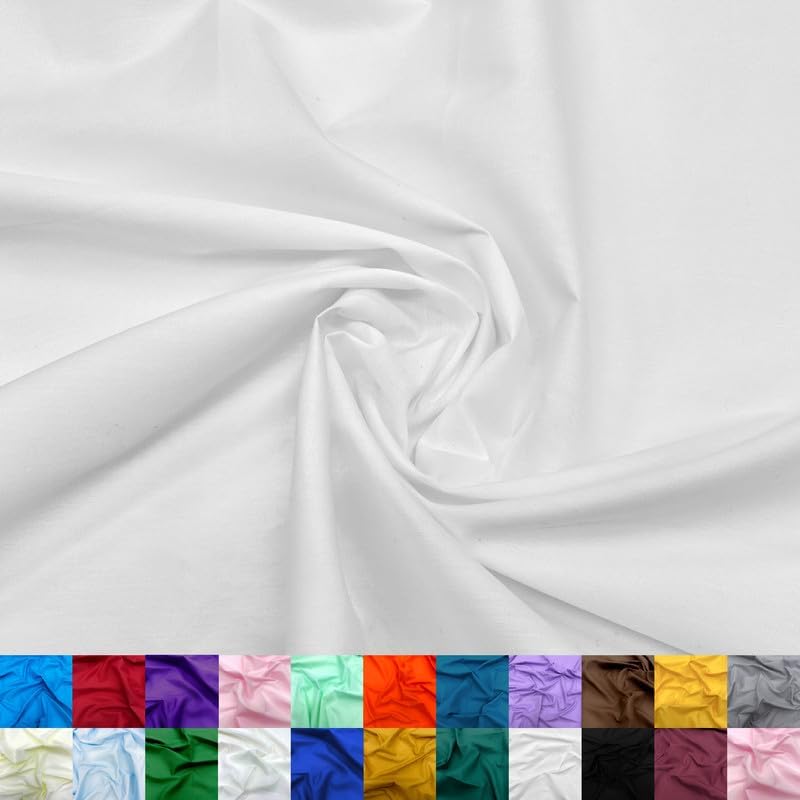 Cotton Polyester Broadcloth Fabric - Soft & Breathable 60in Wide