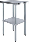 Stainless Steel Work Table 24 in x 18 in - Heavy Duty Prep Table