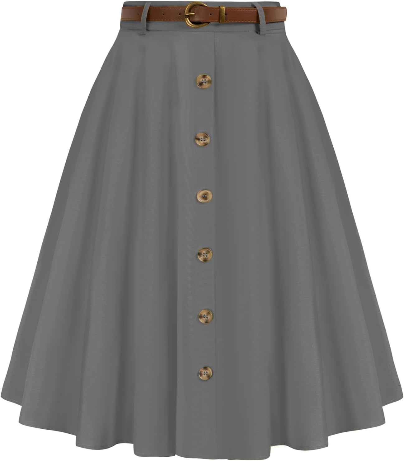 Belle Poque Women's Vintage High Waist A-Line Midi Skirt Review