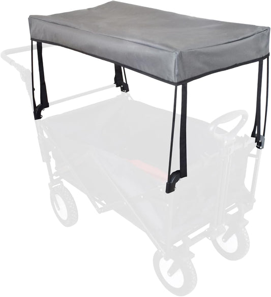 Portable Gray Canopy for Wagon - Waterproof & Foldable