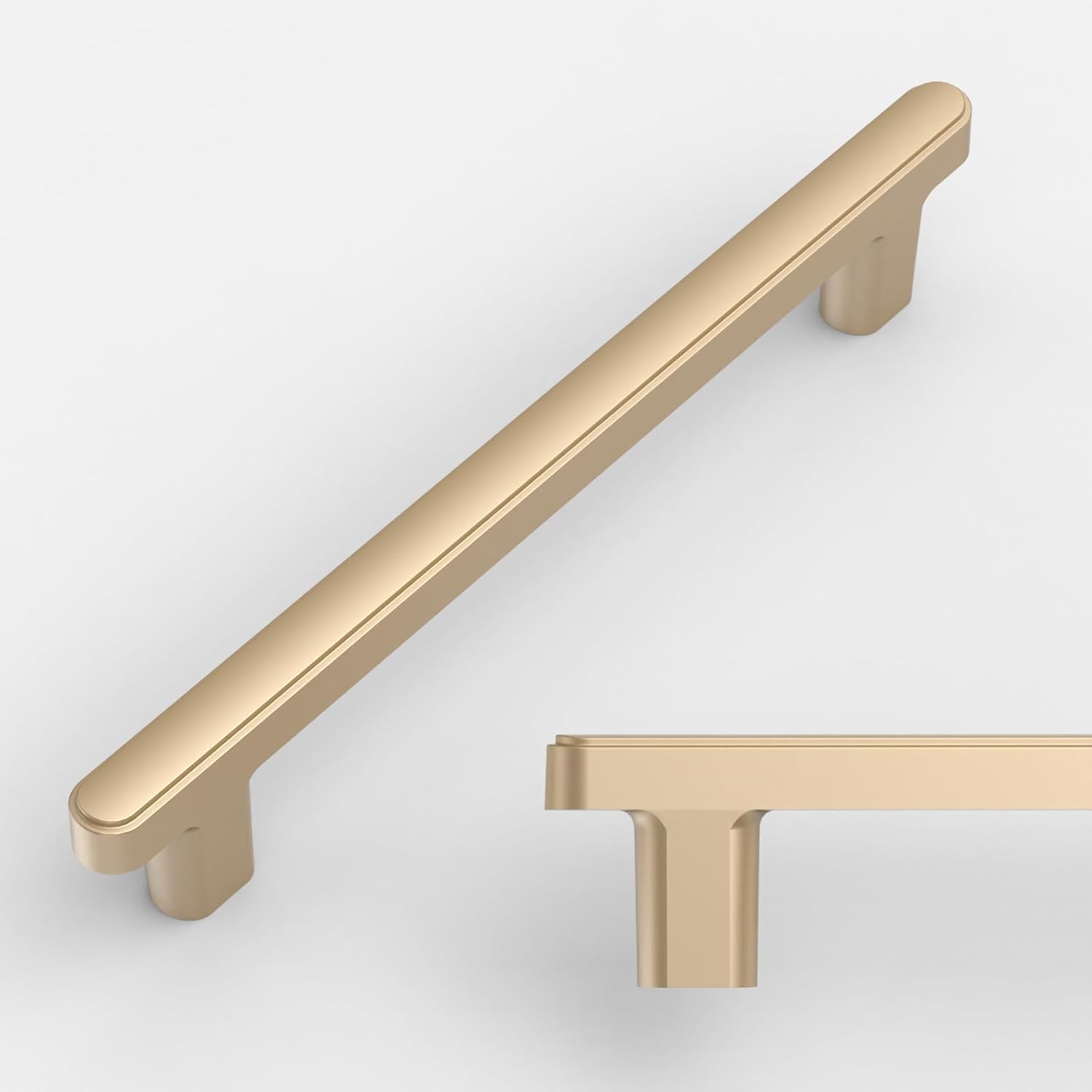 Amerdeco 10 Pack Champagne Gold Cabinet Hardware for Your Home